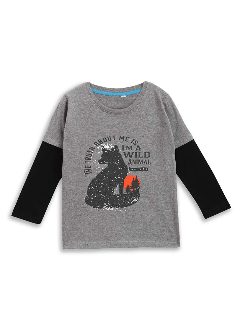 girls printed long sleeve tee