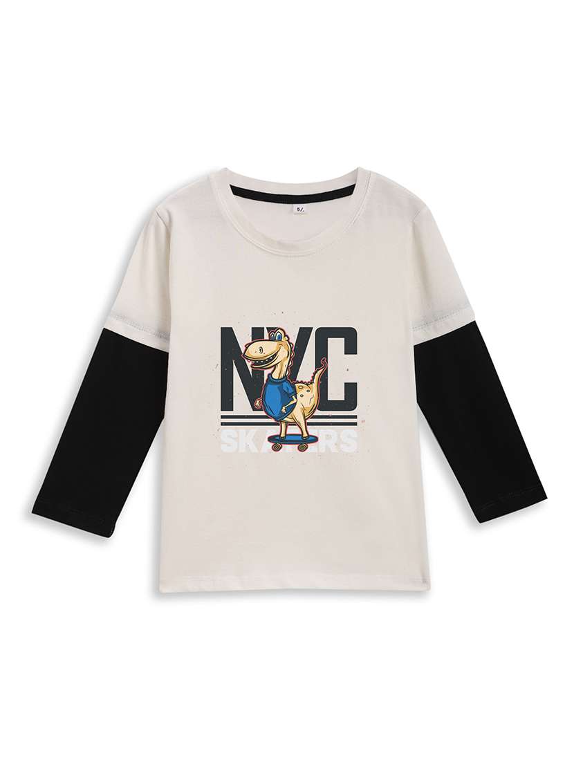 girls printed long sleeve tee