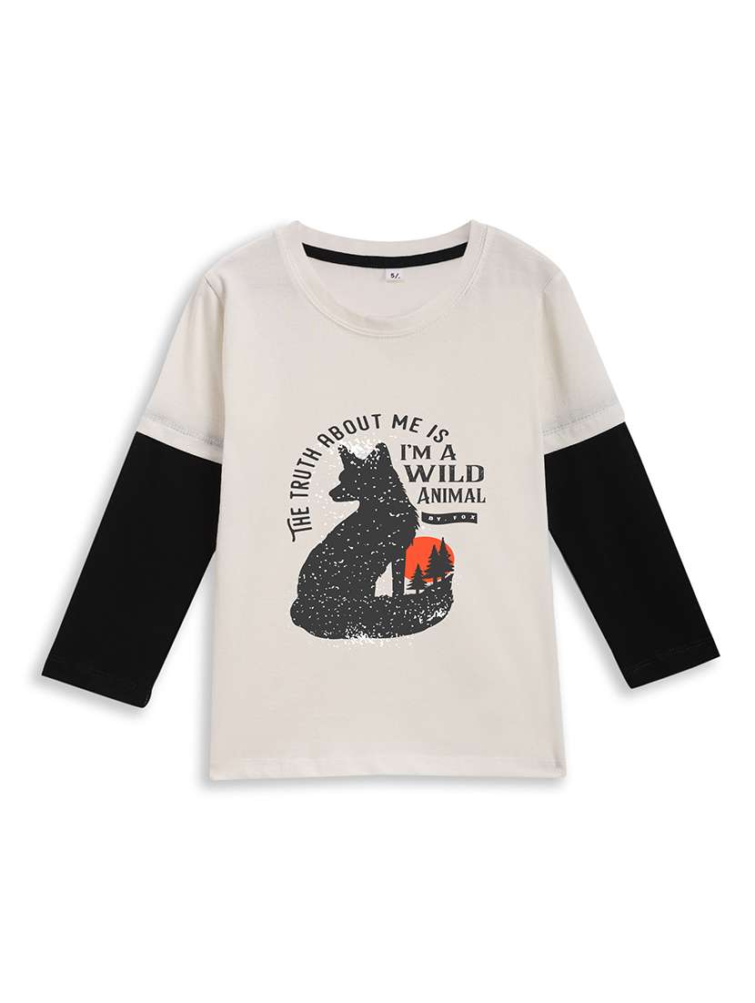 girls printed long sleeve tee