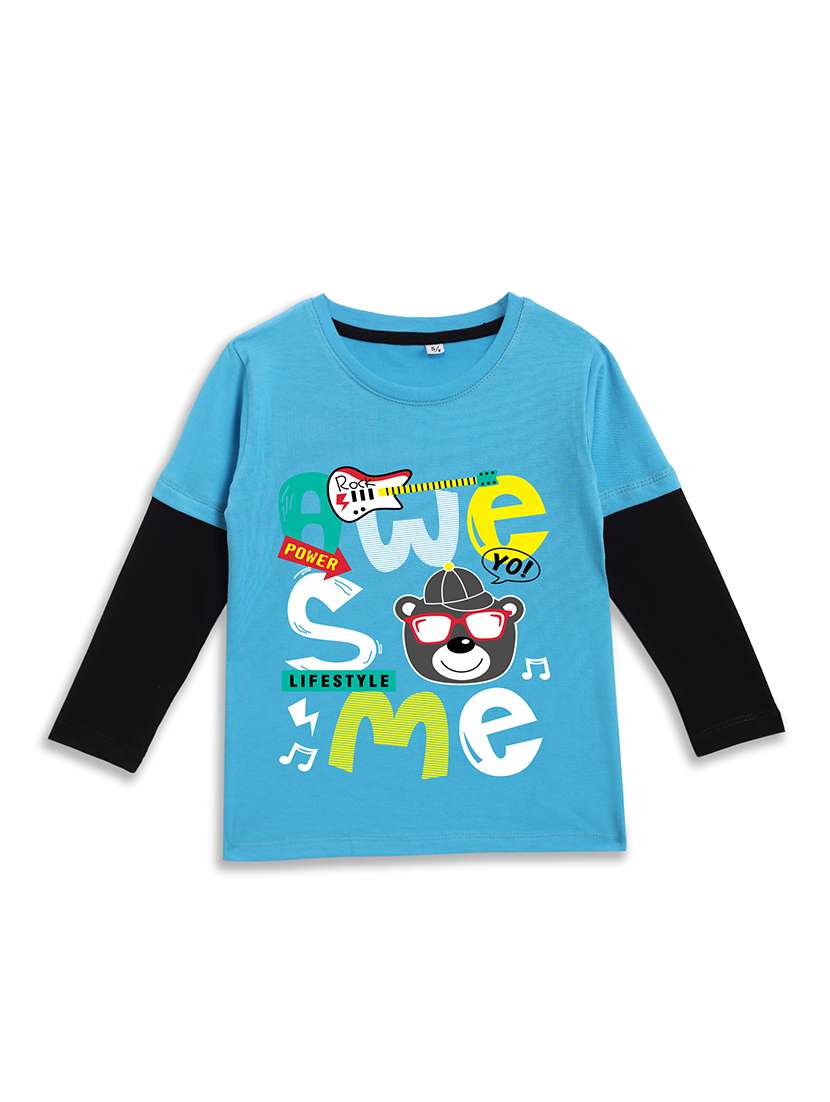 girls printed long sleeve tee