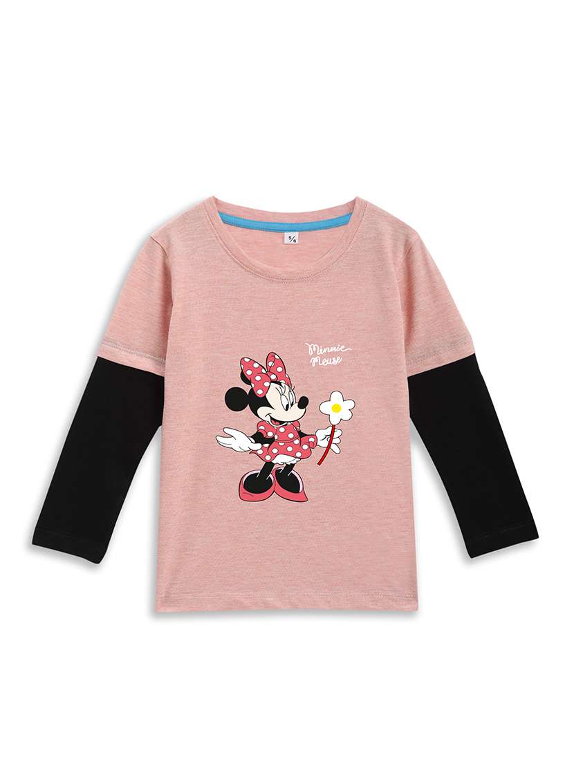 girls printed long sleeve tee