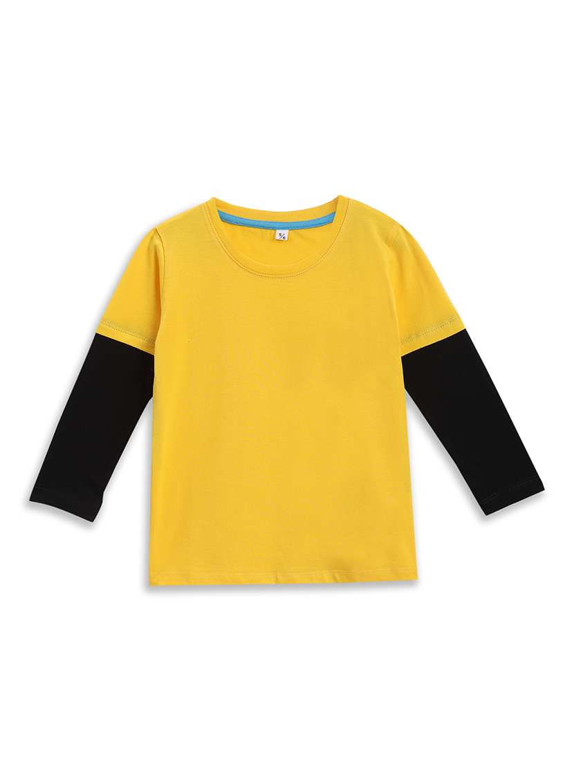 boys color blocked long sleeve t-shirt