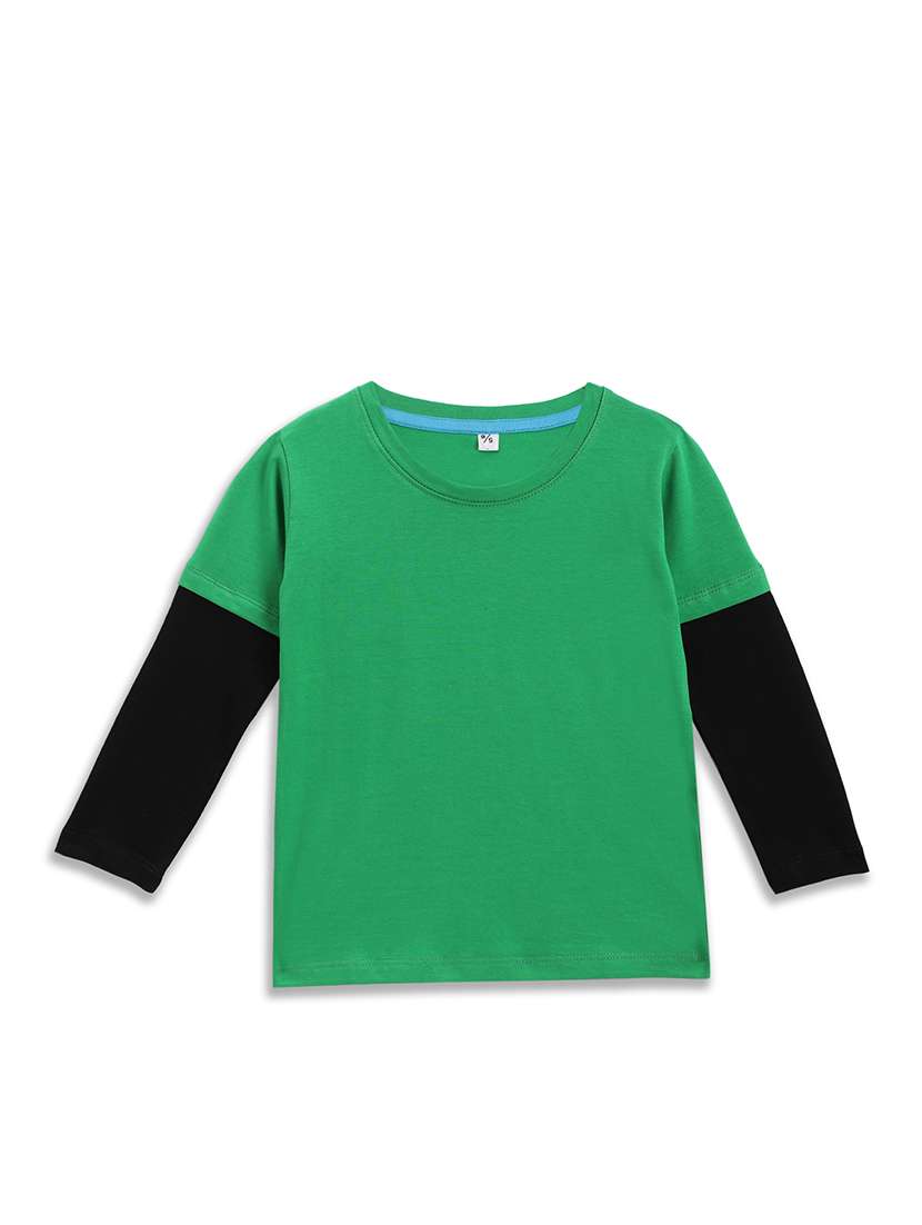 boys color blocked long sleeve t-shirt