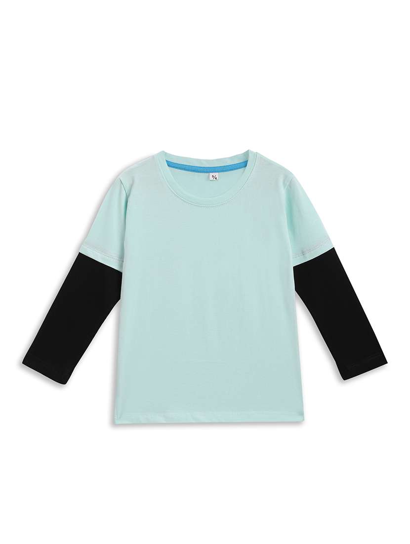 boys color blocked long sleeve t-shirt