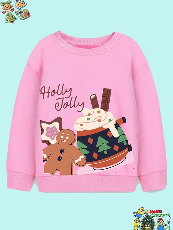 girls printed long sleeve sweatshirt 