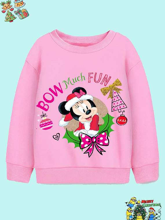 girls printed long sleeve sweatshirt 