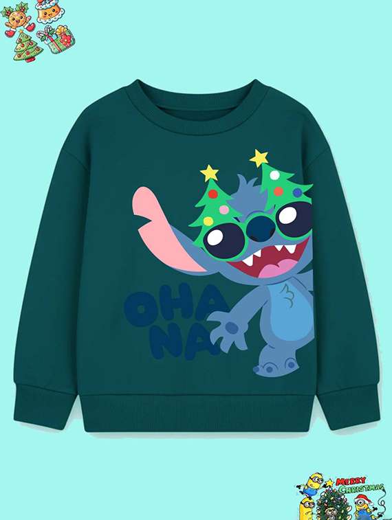 kids printed long sleeve sweatshirt