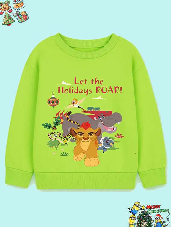 kids printed long sleeve sweatshirt