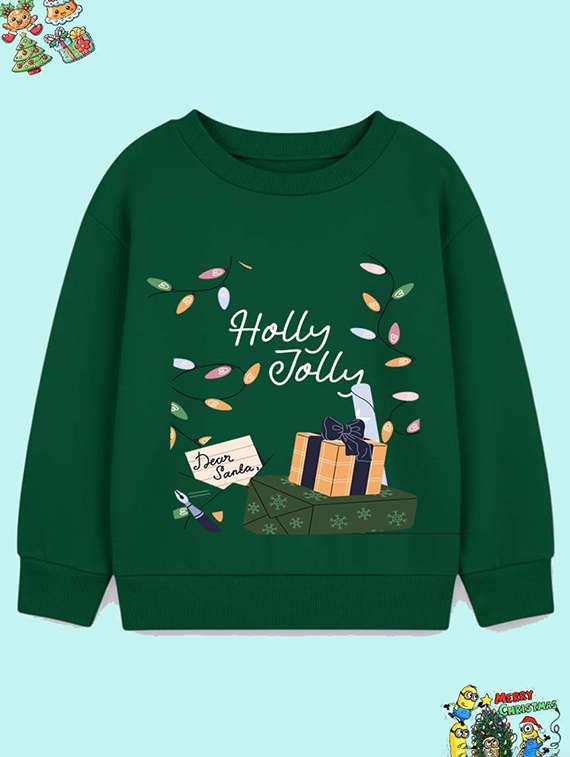 kids printed long sleeve sweatshirt