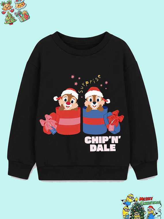 kids printed long sleeve sweatshirt