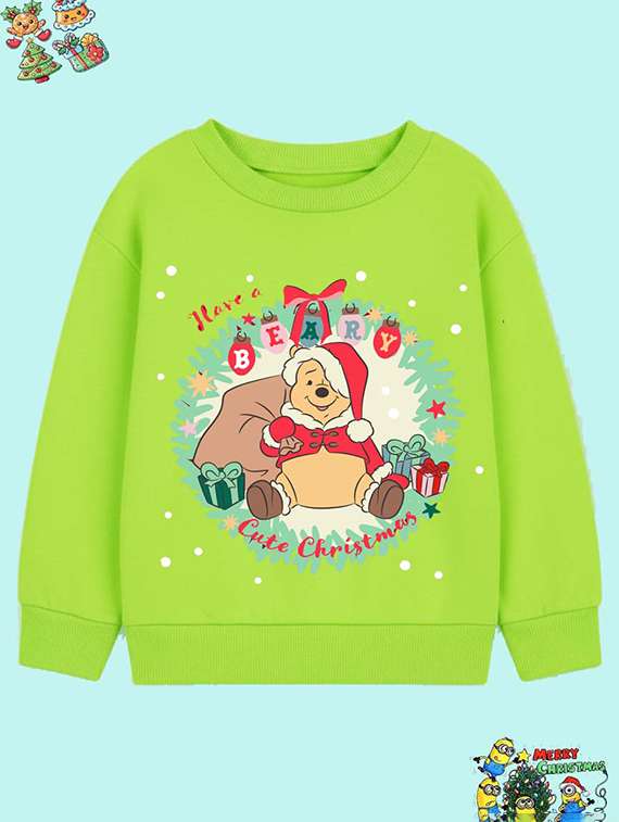 girls printed long sleeve sweatshirt