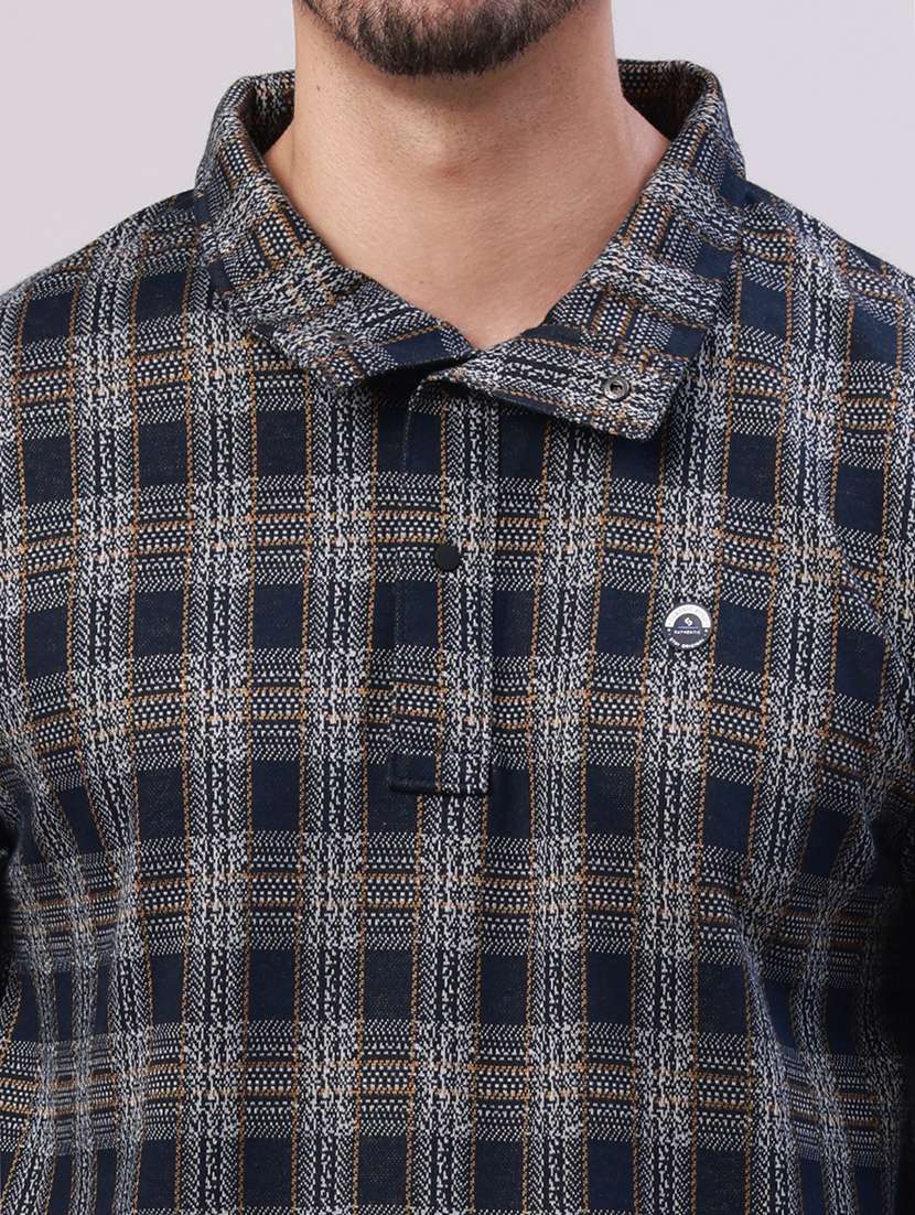 men checkered long sleeve regular fit sweatshirt - 22275891 -  Standard Image - 3