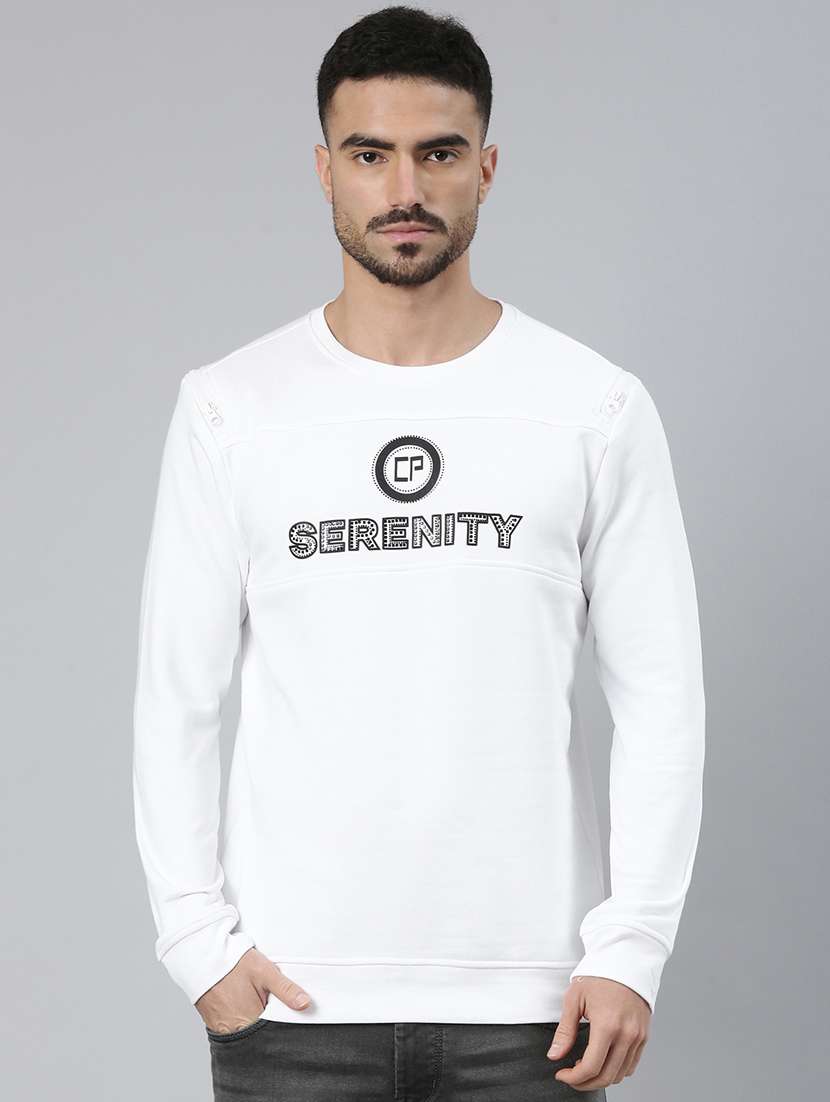 men typographic long sleeve regular fit sweatshirt