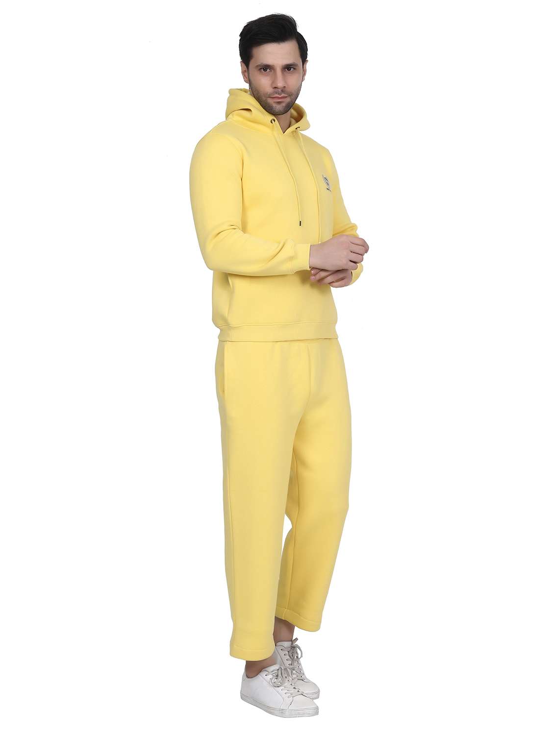 men logo print long sleeve hooded sweatshirt - 22276019 -  Standard Image - 3