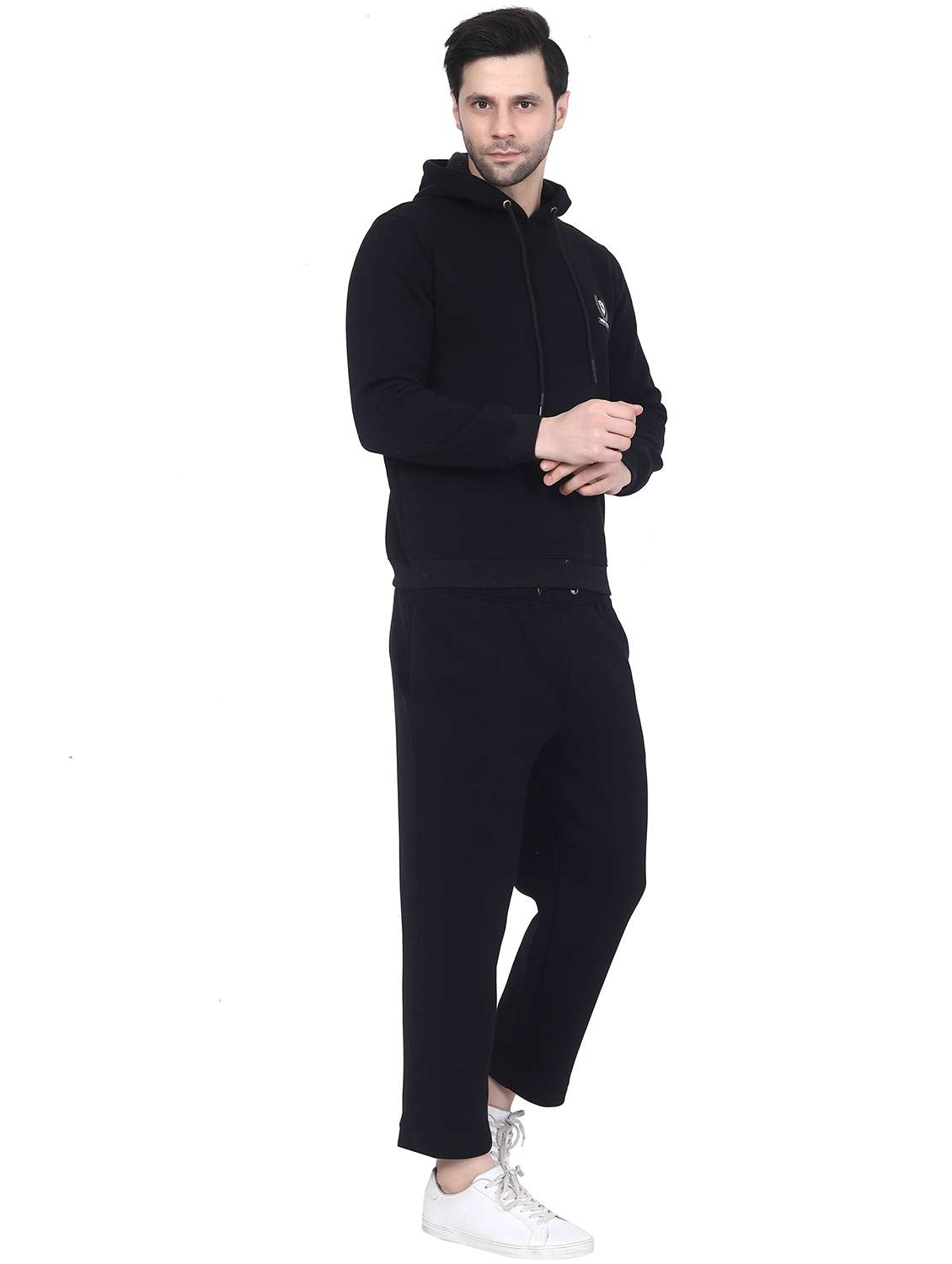 men logo print long sleeve hooded sweatshirt - 22276020 -  Standard Image - 3