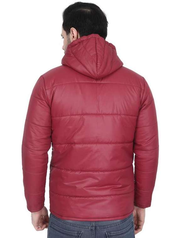 men solid long sleeve hooded puffer jacket - 22276027 -  Standard Image - 3