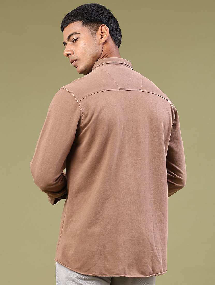 men solid long sleeve regular fit casual shirt - 22276195 -  Standard Image - 3