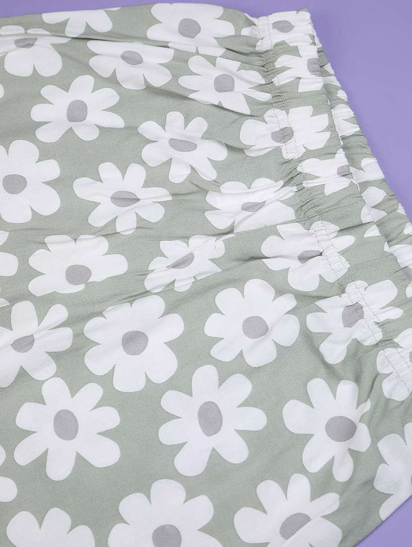 girls green cotton printed trouser - 22276202 -  Standard Image - 3