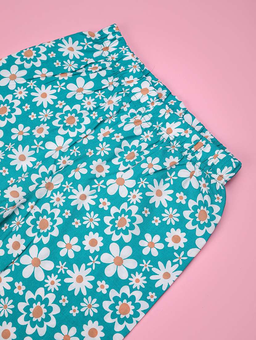 girls printed mid rise palazzo - 22276206 -  Standard Image - 3