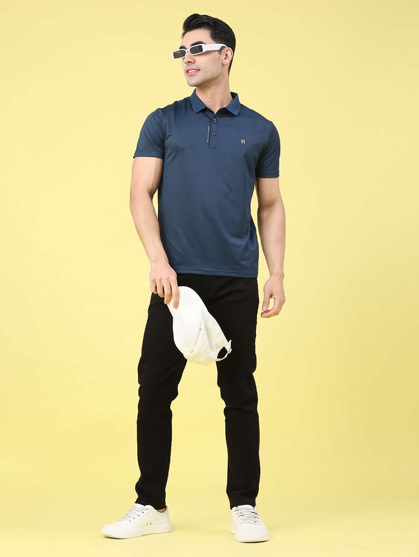 men solid short sleeve slim fit polo t-shirt - 22276252 -  Standard Image - 3