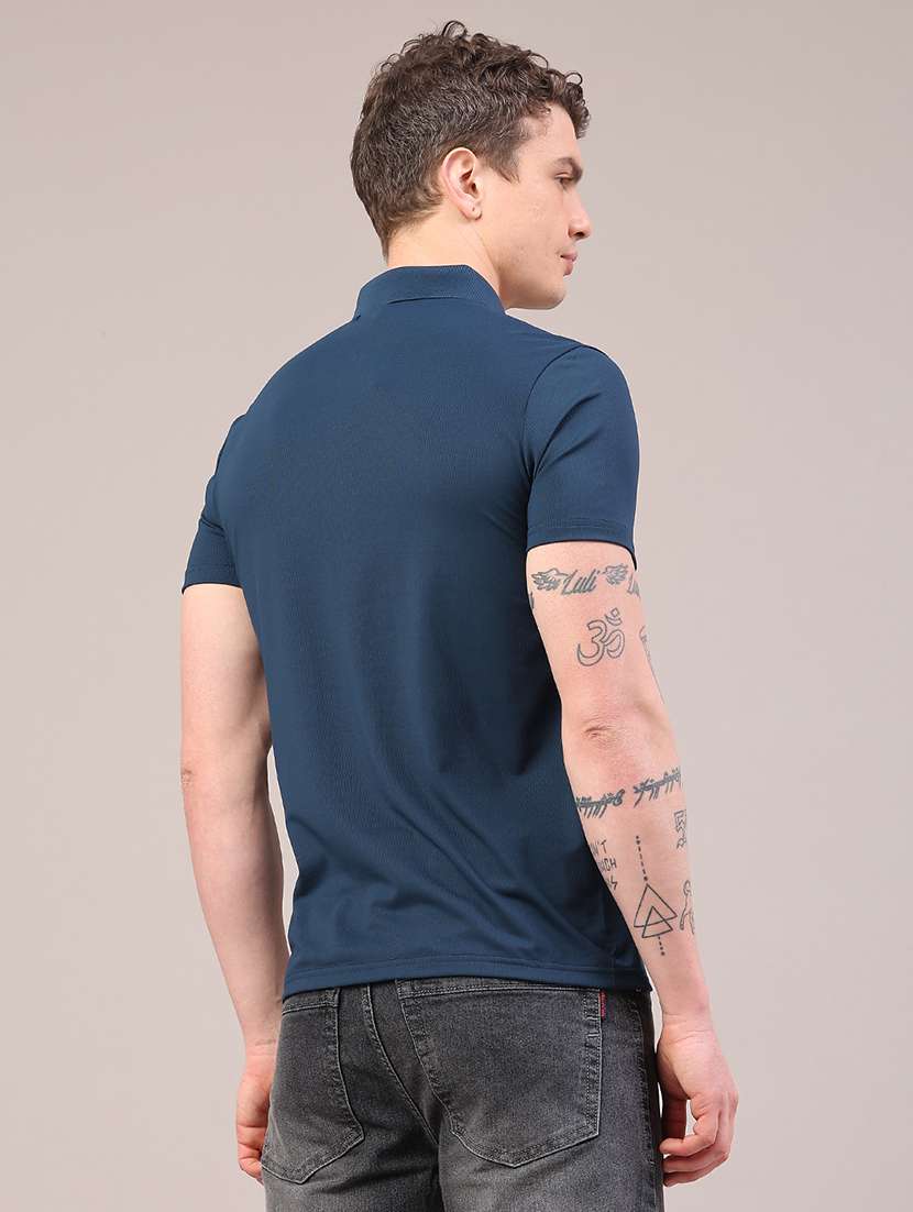 men solid short sleeve slim fit polo t-shirt - 22276255 -  Standard Image - 3