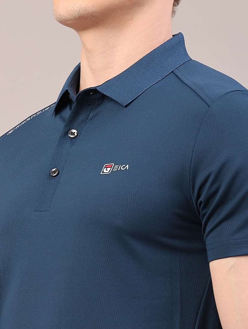 men solid short sleeve slim fit polo t-shirt - 22276255 -  Standard Image - 5