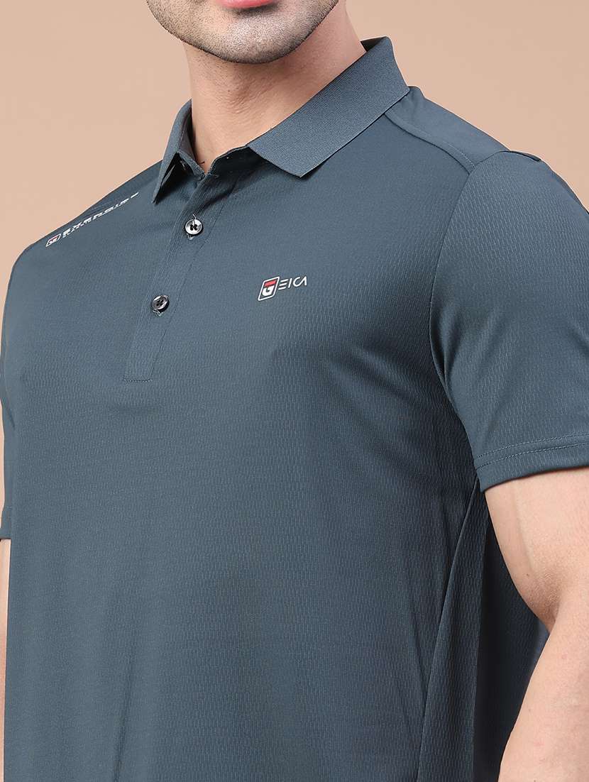 men solid short sleeve slim fit polo t-shirt - 22276260 -  Standard Image - 3