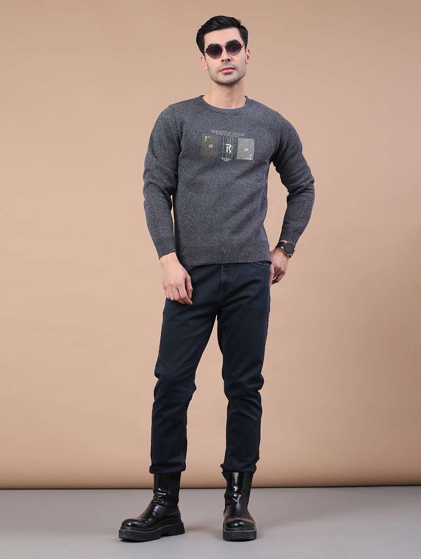 men typographic long sleeve regular fit pullover  - 22276311 -  Standard Image - 5
