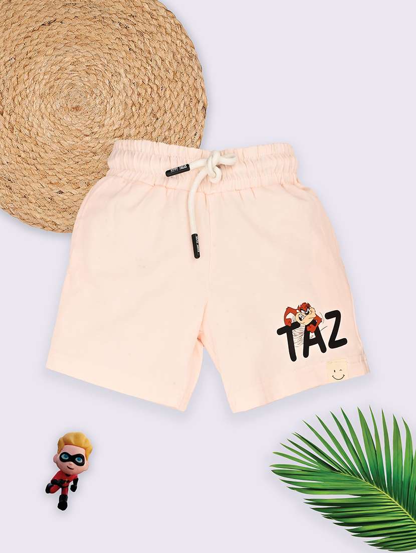 boys printed mid rise shorts