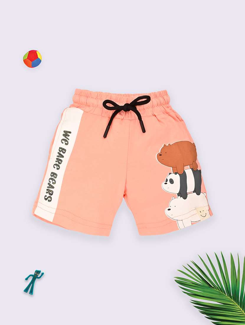 boys printed mid rise shorts