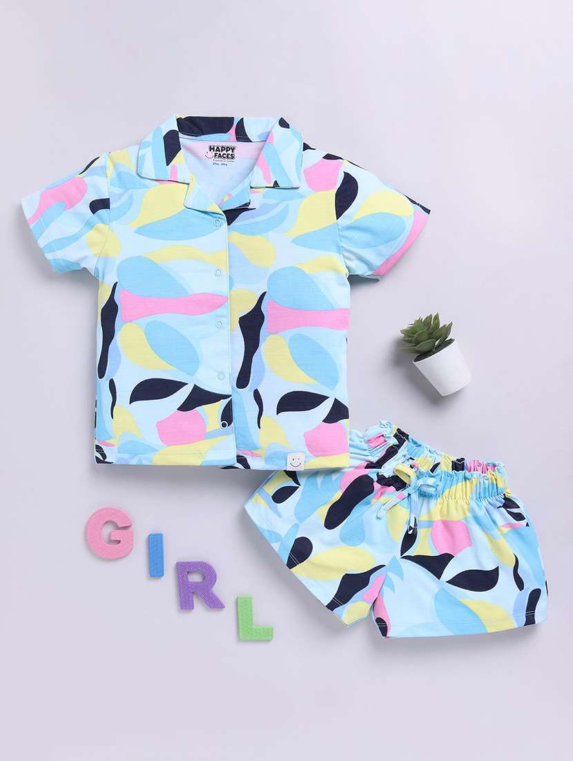 boys printed shorts co-ord set