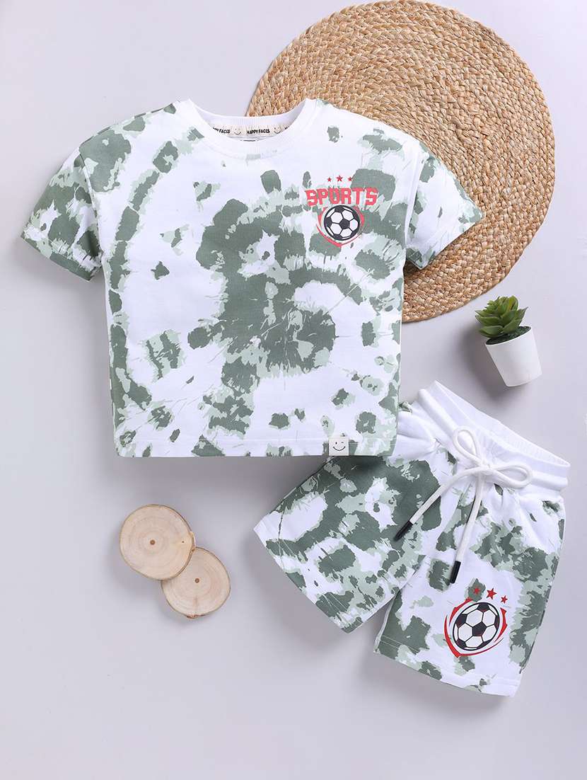 boys printed shorts co-ord set