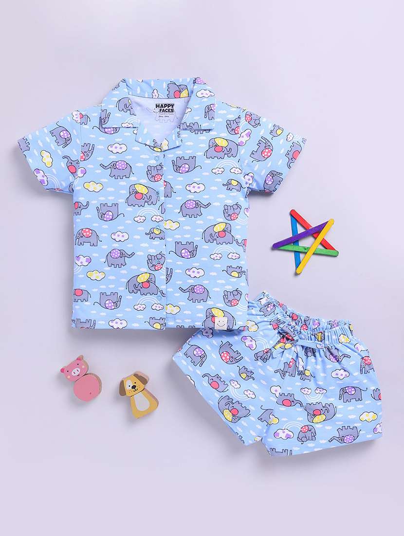 kids printed shorts co-ord set