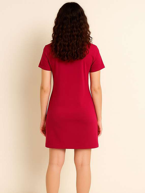 women printed short sleeve t-shirt dress - 22276520 -  Standard Image - 3