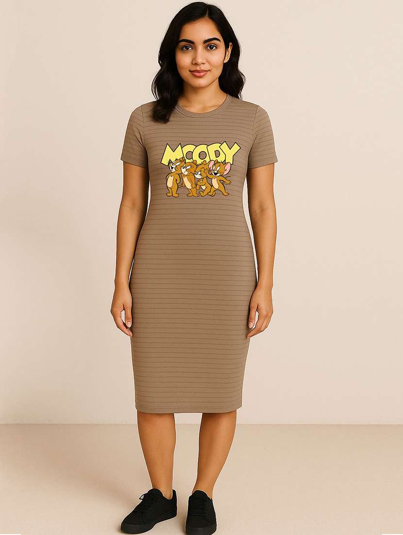 women printed short sleeve t-shirt dress - 22276521 -  Standard Image - 3