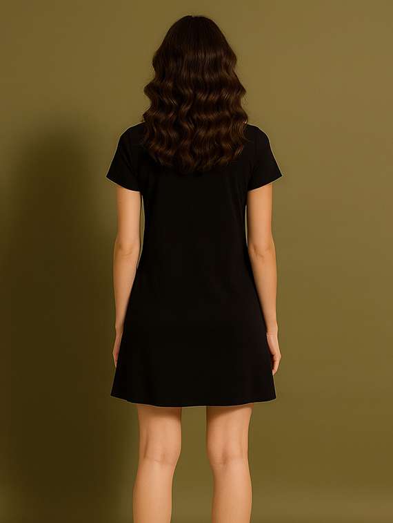 women printed short sleeve t-shirt dress - 22276528 -  Standard Image - 3