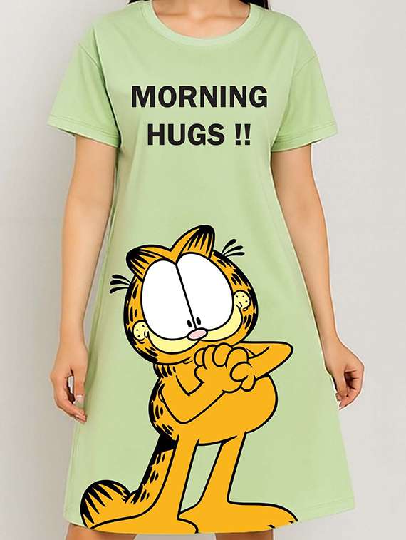 women printed short sleeve t-shirt dress - 22276535 -  Standard Image - 3