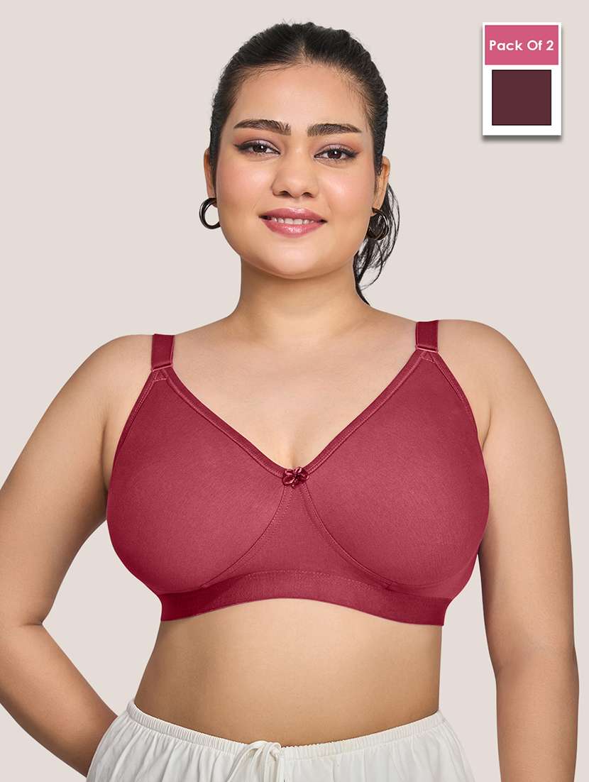 women pack of 2 solid minimizer bra