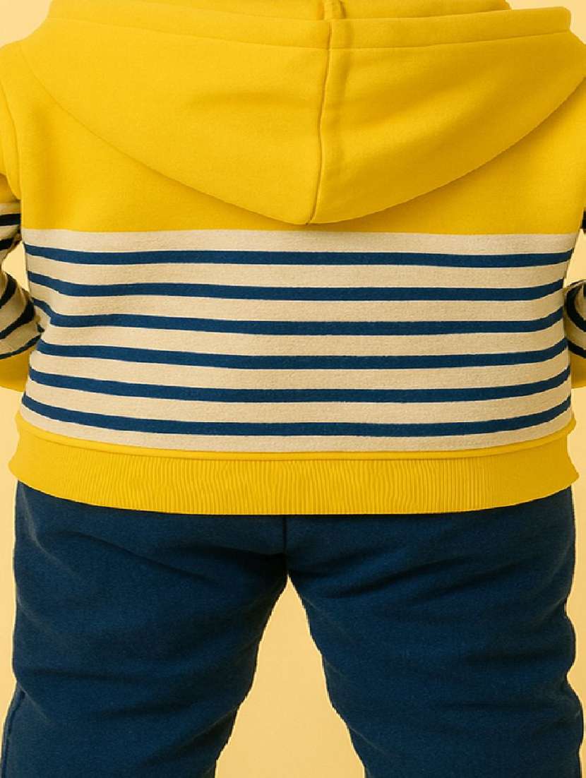 boys printed hooded full length co-ord set - 22276573 -  Standard Image - 3