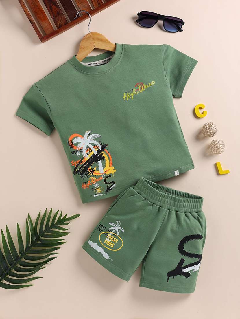 kids printed shorts co-ord set