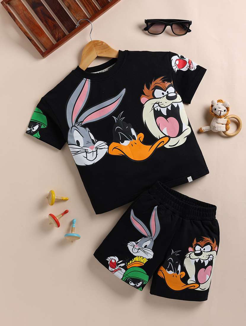 kids printed shorts co-ord set