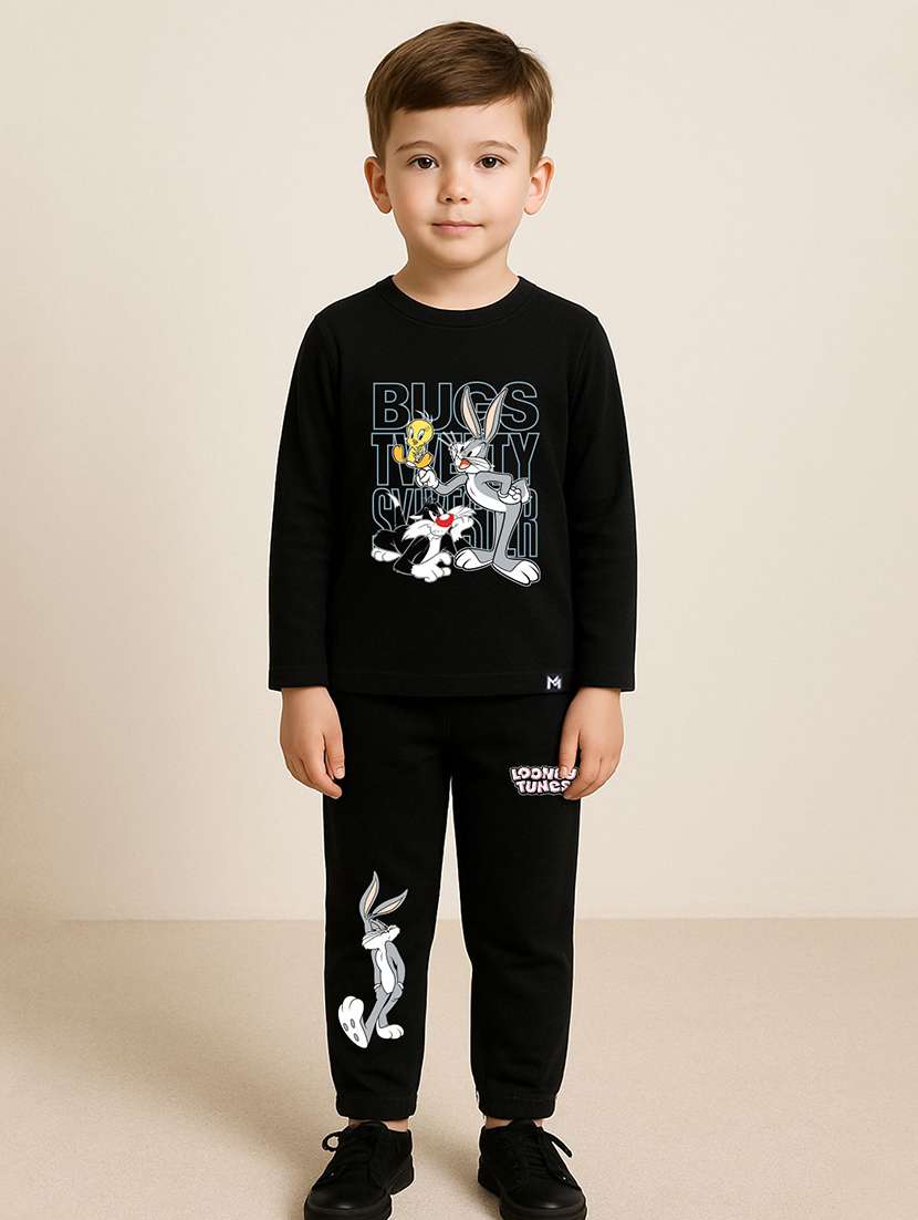 boys printed full length co-ord set