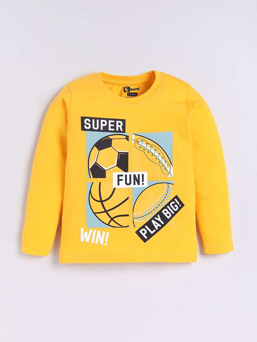 boys pack of 4 printed long sleeve t-shirt - 22276793 -  Standard Image - 3