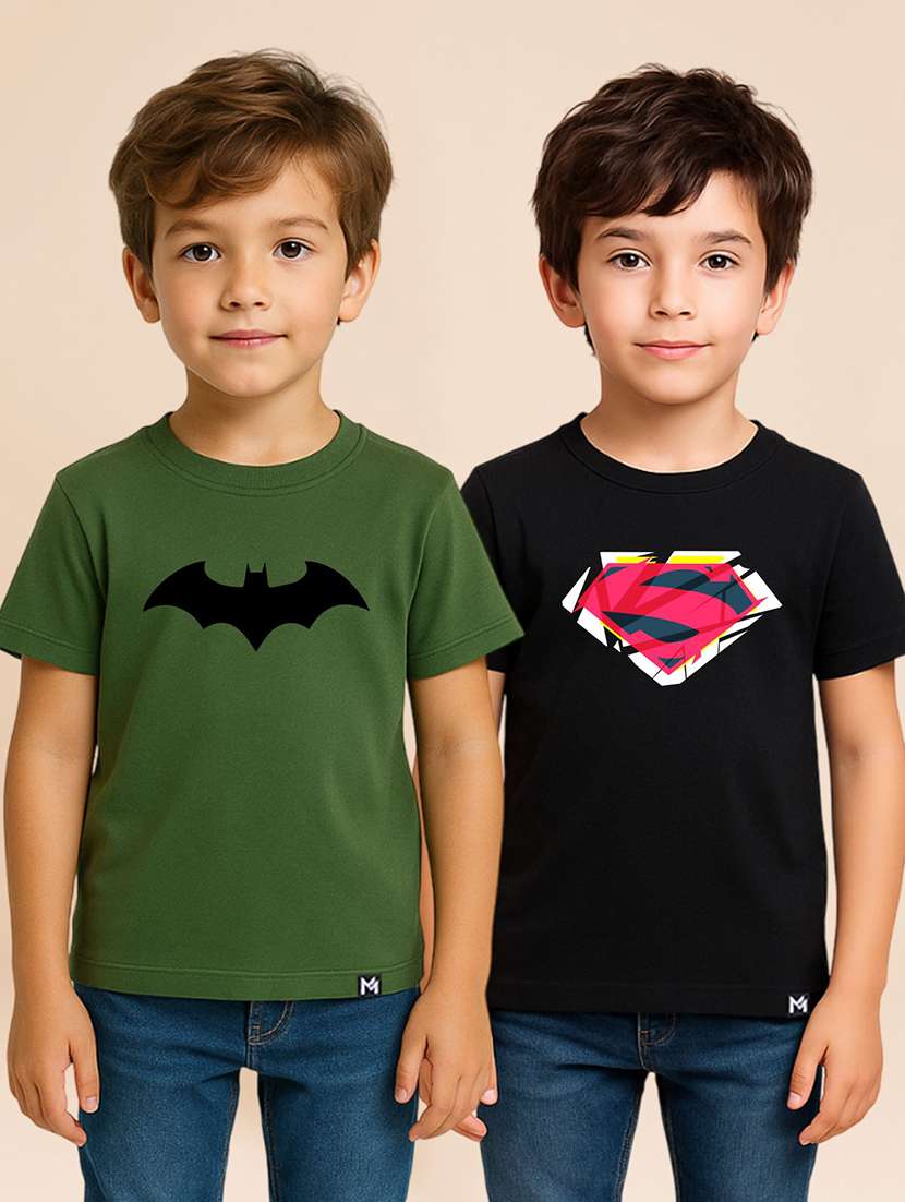 boys packof 2 printed short sleeve t-shirt