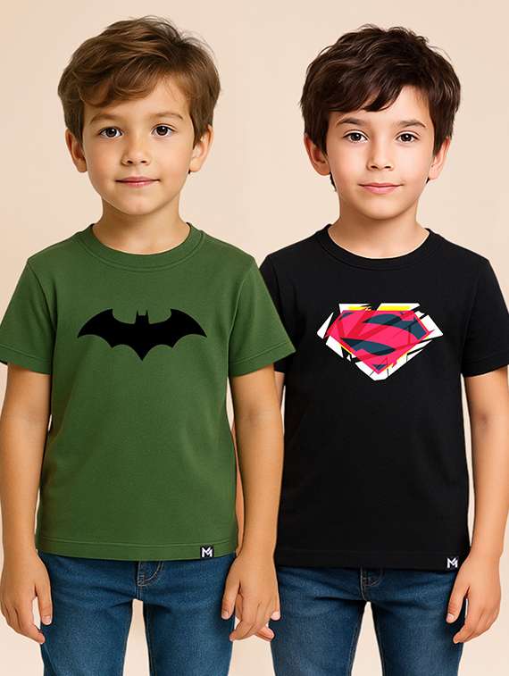 boys packof 2 printed short sleeve t-shirt