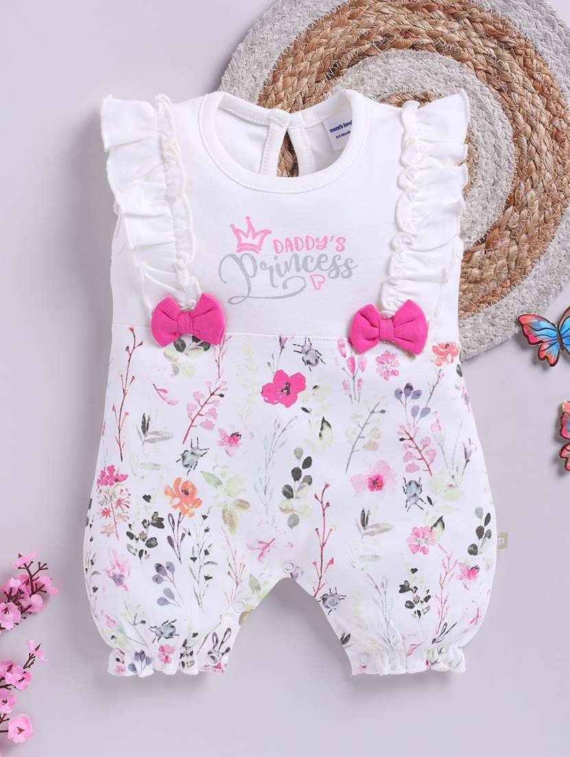 kids printed short sleeve romper