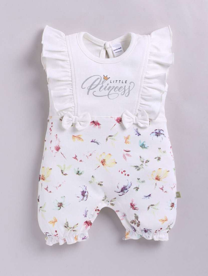 kids printed short sleeve romper