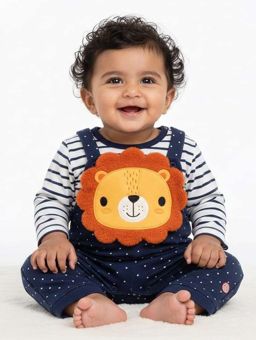 kids printed long sleeve romper