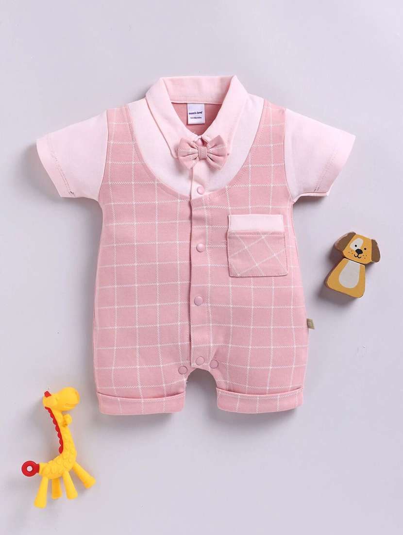 kids printed short sleeve romper