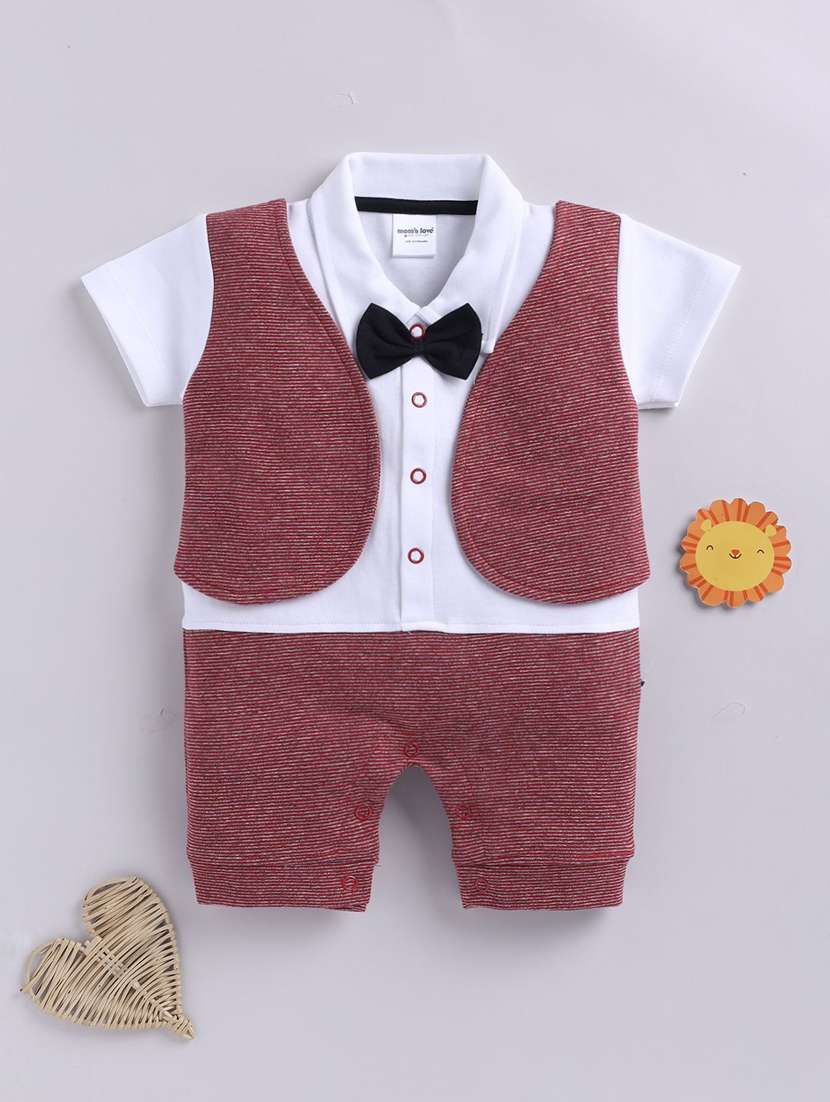 kids printed short sleeve romper